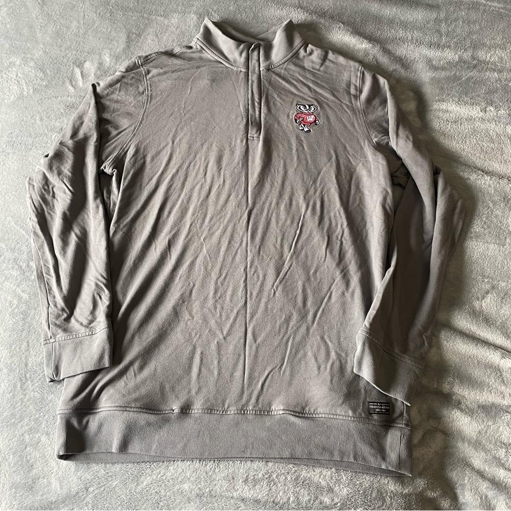 Travis Mathew Wisconsin Badgers Quarter Zip Mens XL